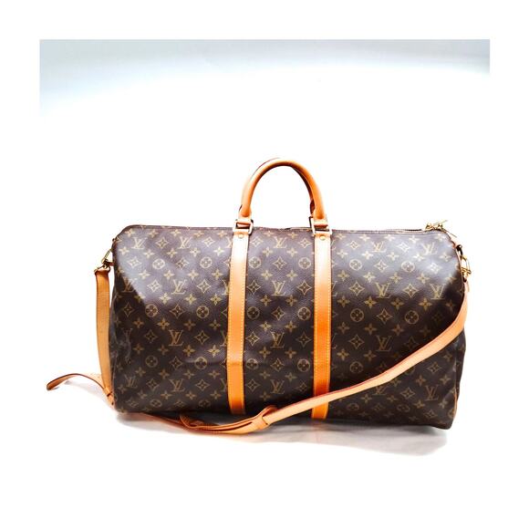 Louis Vuitton Monogram Keepall Bandouliere 55 Boston Bag - Picture 1 of 9